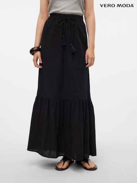 VERO MODA Black Tiered Summer Maxi Skirt (B85470) | €24