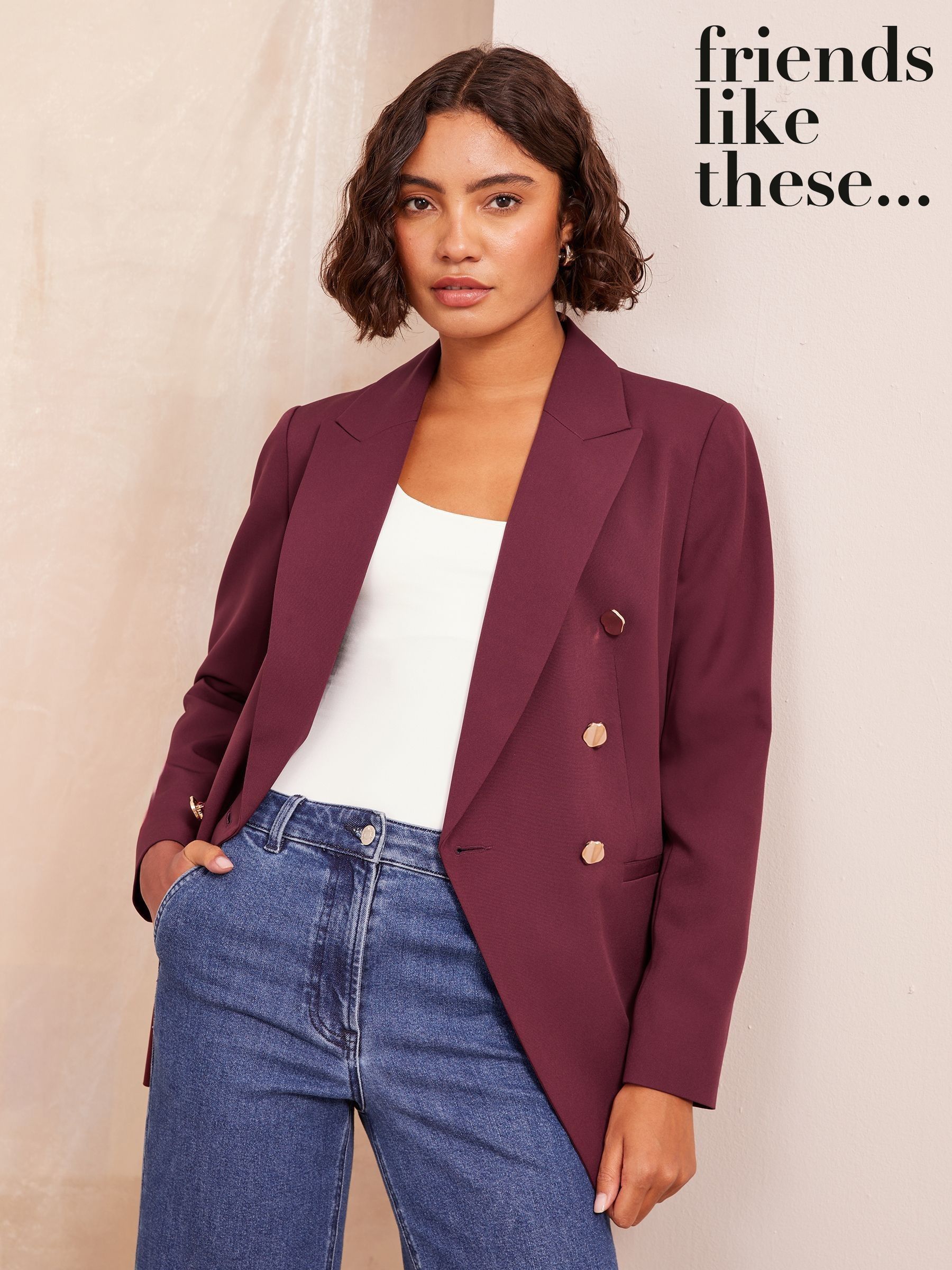 Red check blazer womens cheap