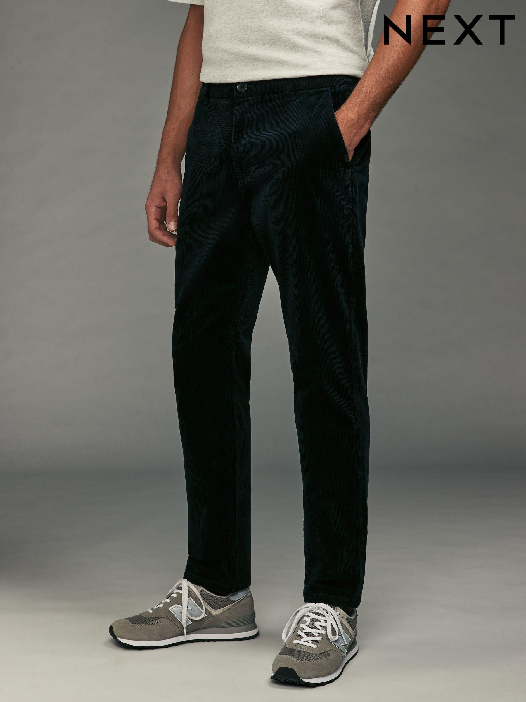 Next mens navy trousers online