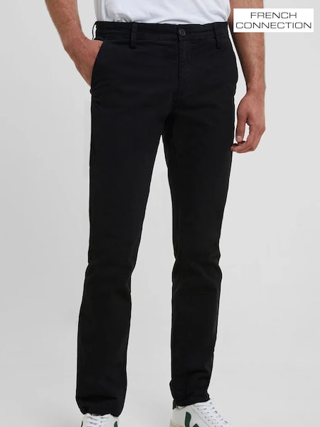 French Connection Black Stretch Chino Trousers (B85920) | €58