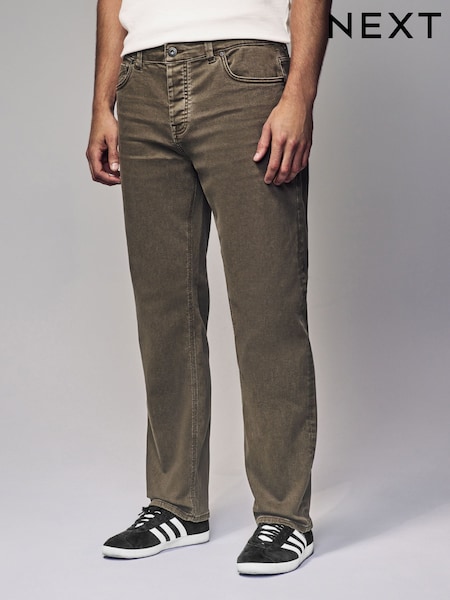 Tan Brown Straight Fit Motion Flex Jeans (B85928) | €28