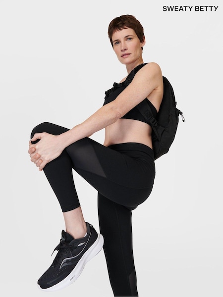 Sweaty Betty Black 7/8 Length Aerial Core Workout Leggings (B85939) | €51