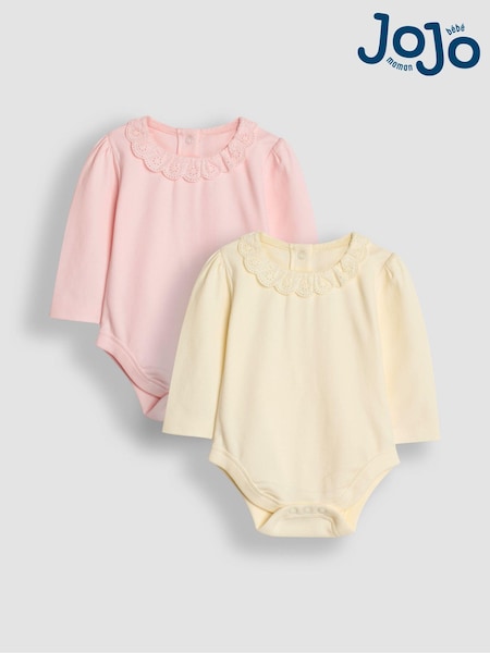 JoJo Maman Bébé Broderie Collar Bodies 2 Pack (B85976) | 31 €