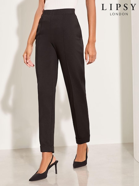Lipsy Jersey Tapered Turn Up Hem Trouser. (B85979) | 121 LEI