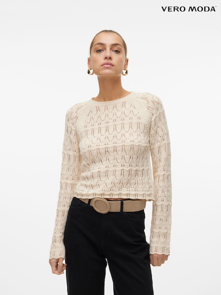 VERO MODA Crochet Summer Jumper (B86039) | 114 LEI