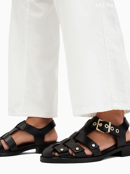 AllSaints Black Nelly Stud Sandals (B86070) | €121
