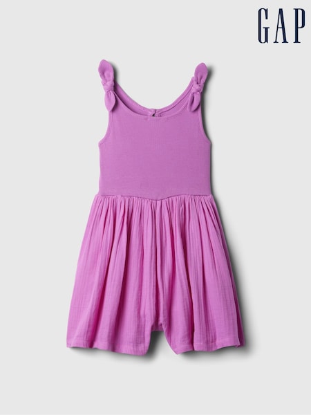 Gap Pink Crinkle Gauze Playsuit (12mths-5yrs) (B86207) | €13.50