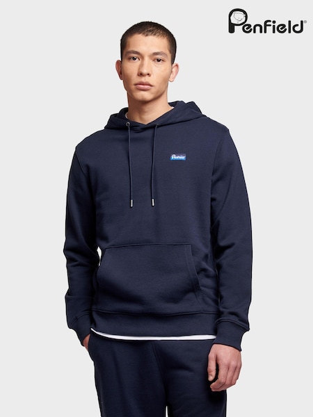 Penfield Blue Mens Relaxed Fit Original Logo 100% Cotton Hoodie (B86400) | AZN 201