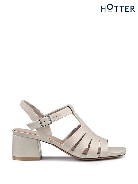 Hotter Cream Portofino Buckle Sandals (B86571) | €60