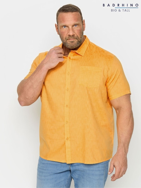 BadRhino Big & Tall Orange Blue Marl Short Sleeve Shirt (B86585) | €43