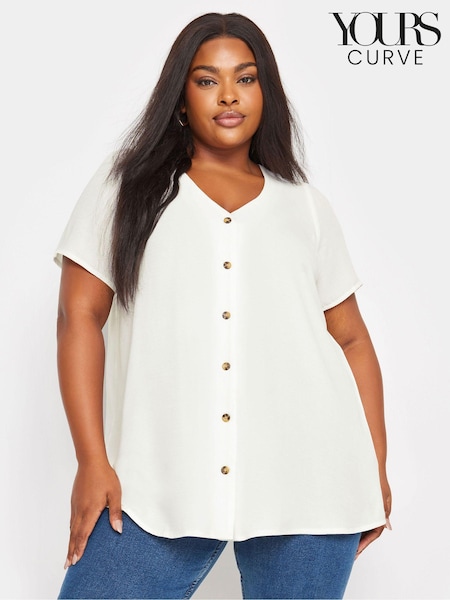 Yours Curve White Button Front Blouse (B86600) | €31