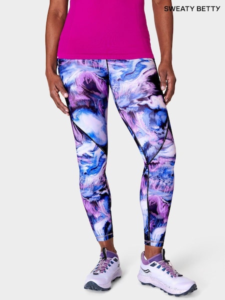 Imprimeuri peisaj virtual Albastru - Colanți Sweaty Betty Power Pro Workout (B86659) | 730 LEI