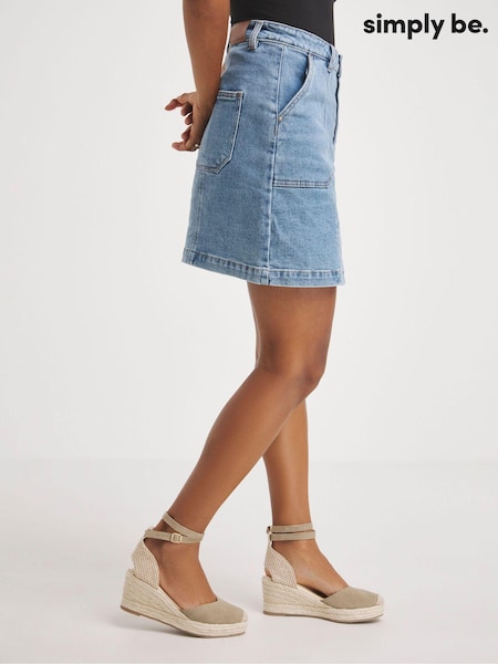 Simply Be Natural Wide Fit Classic Closed Toe Ankle Tie Espadrilles (B86755) | AED154