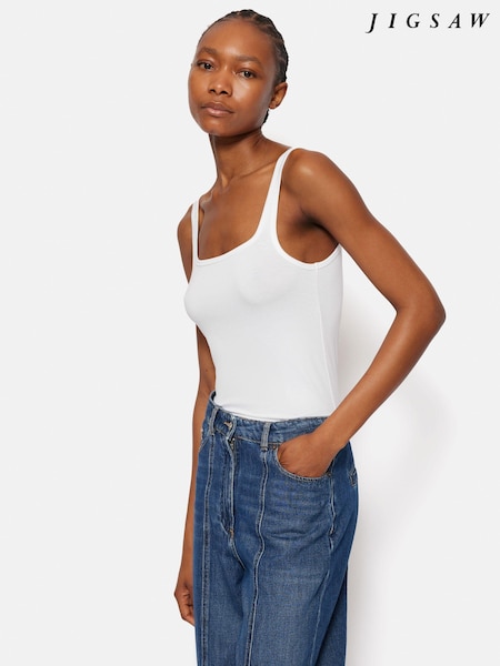 Jigsaw White Square Neck Layering Tank (B86860) | €50