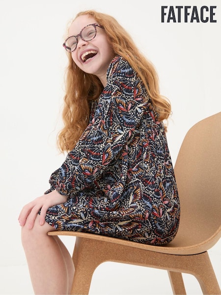 FatFace Lily Blue Butterfly Dress (B86939) | €18