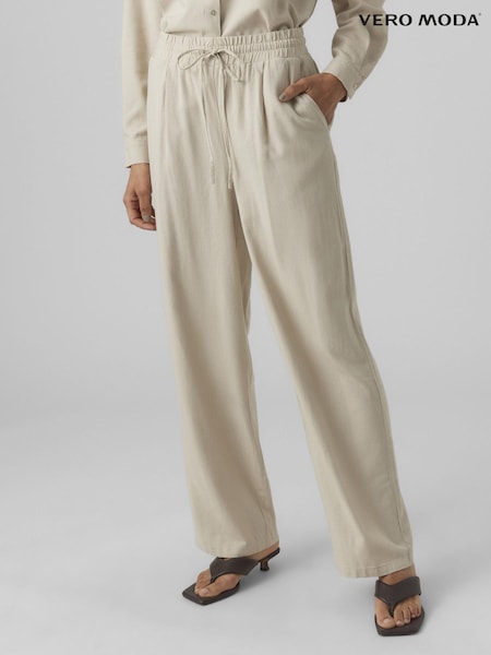 Neutral - Vero Moda Lenjerie de pat Blend Evazat Pantaloni (B86961) | 125 LEI