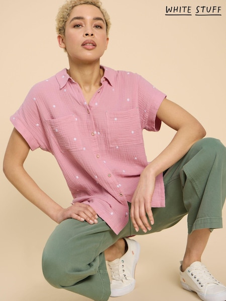 White Stuff 100% Cotton Emma Double Cloth Shirt (B86982) | 196 LEI