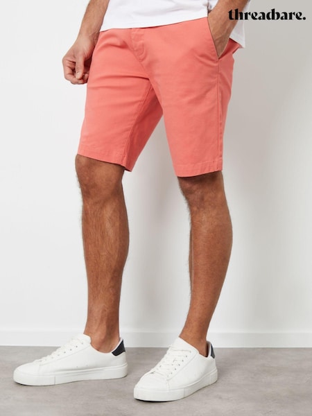 Threadbare Coral Slim Fit Cotton Chino Shorts With Stretch (B87038) | 109 QAR