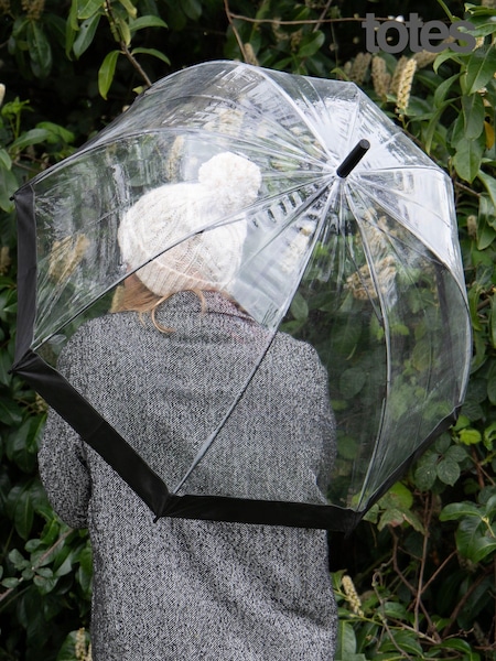 Svart - Totes Pvc Dome Umbrella (B87053) | kr530