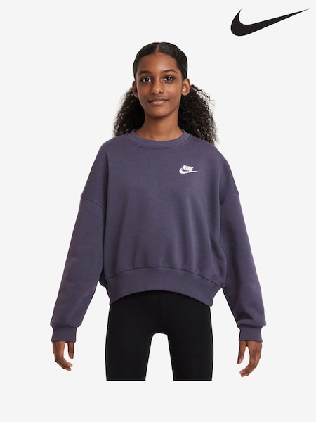 Raisin violet - Nike Club Fleece Boxy Crewneck Sweat-shirt (B87116) | € 20