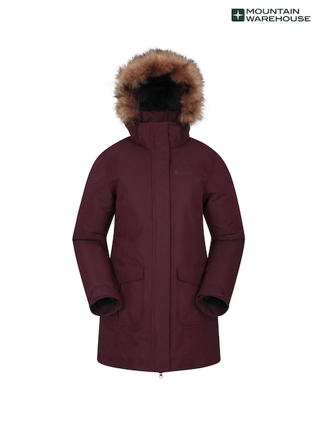 Пурпурный - Mountain Warehouse Tarka Waterproof Long Padded Jacket (B87234) | €148