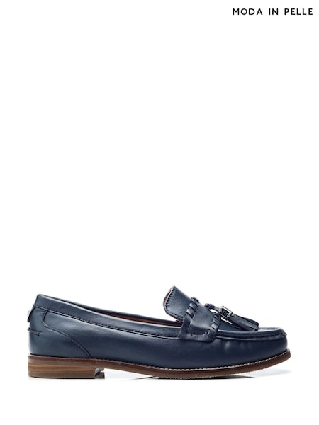 Moda in Pelle Espelette Leather Tassel Boat Shoes (B87306) | ₪397