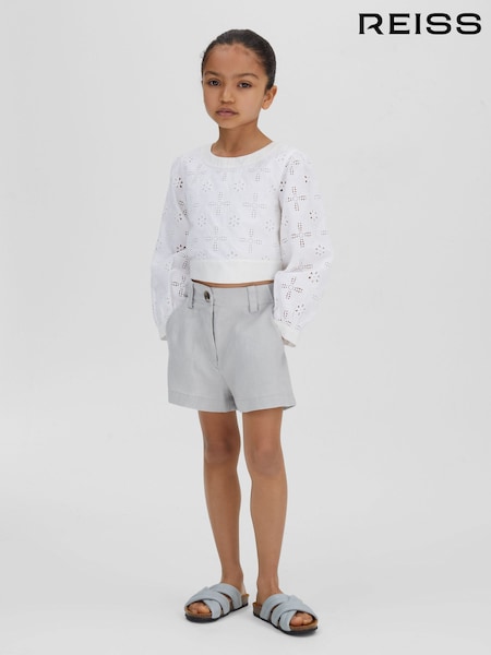 Reiss Blue Dani 4-9 yrs Linen Loose Fit Shorts (B87419) | €50