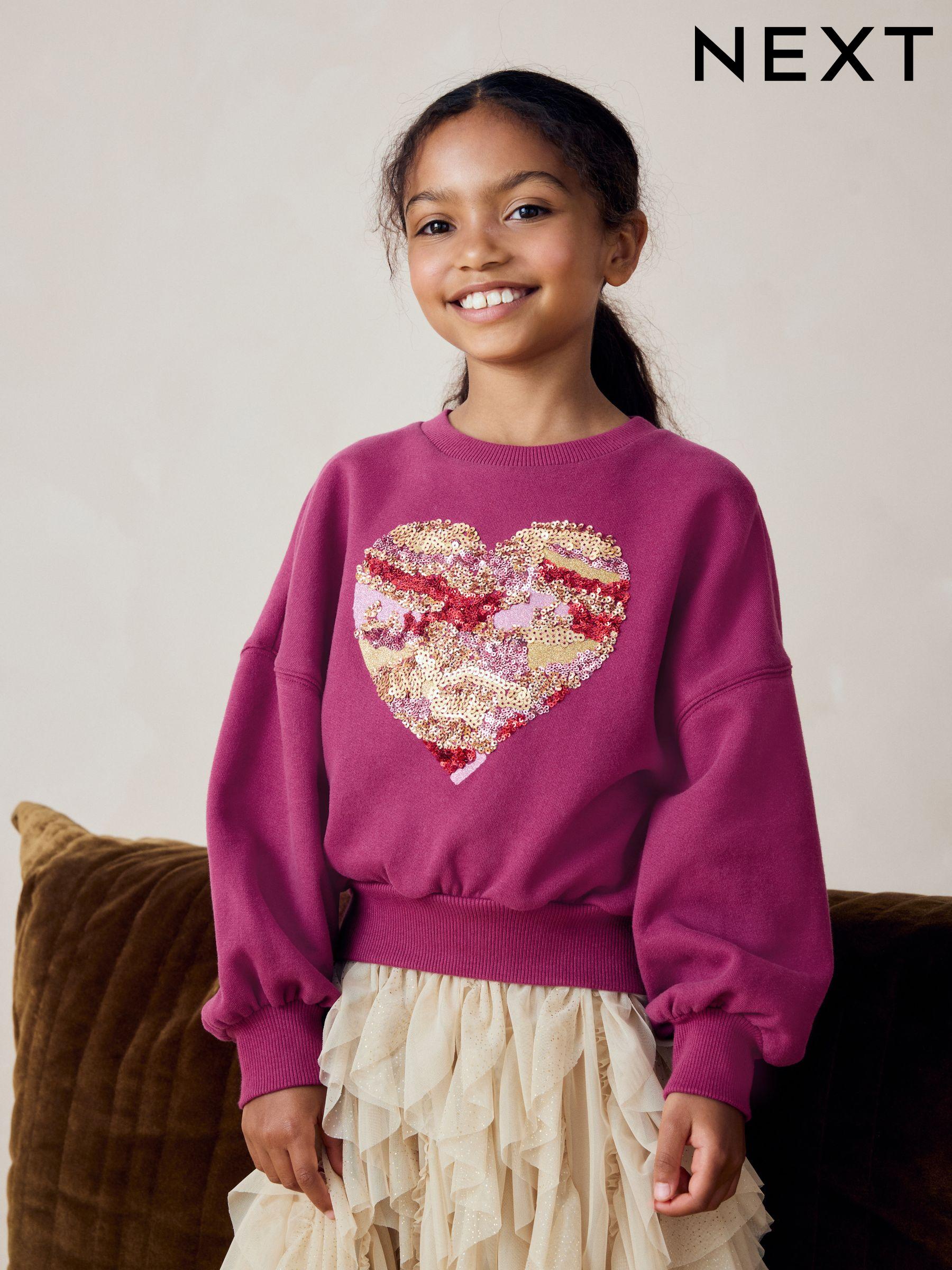 Girls Sequin Sweat Top Next Oman