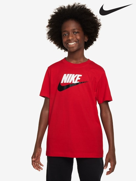 Nike University Red HBR Logo 100% Cotton T-Shirt (B87482) | €27