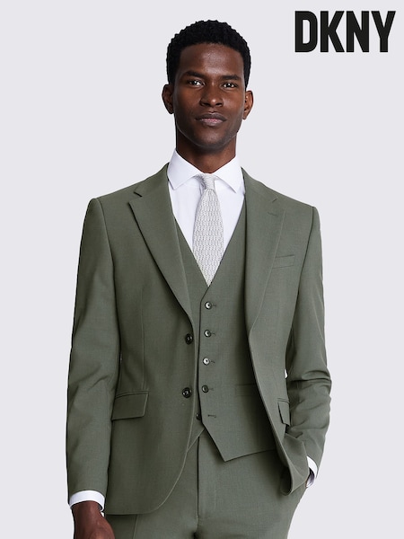 DKNY Sage Green Slim Fit Suit - Jacket (B87647) | kr3 127