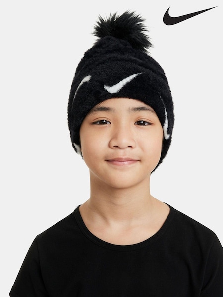 Nike Black Kids Peak Pom Pom Beanie (B87687) | €16