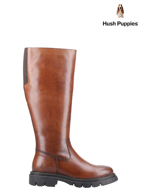 Hush Puppies Rowan Brown Boots (B87720) | 677 LEI