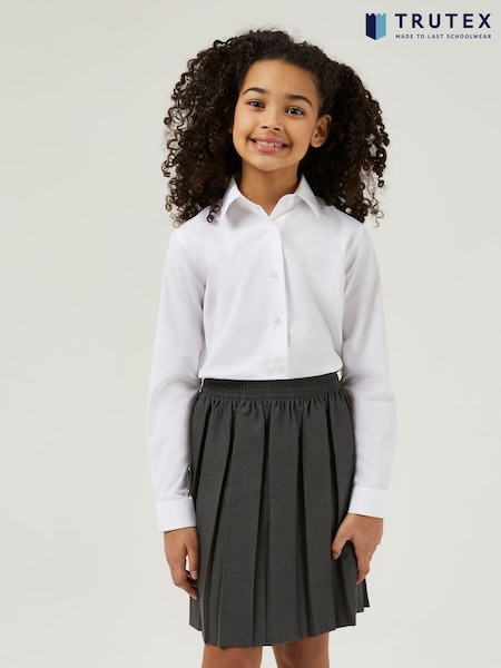 Trutex White Regular Fit Long Sleeve 3 Pack School Shirts (B87911) | 35 € - 44 €