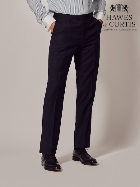Hawes & Curtis Slim Blue Twill Suit Trousers (B87951) | 93 €