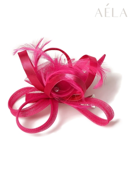 Aela Pink Satin Fuschia Facinator (B87955) | €26