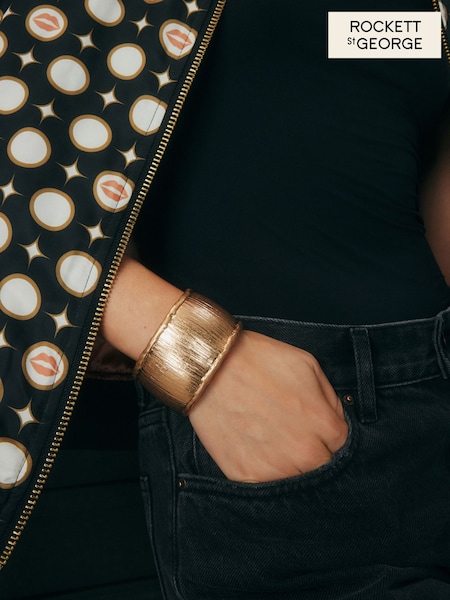 Rockett St George Gold Tone Cuff Bangle (B88034) | €28