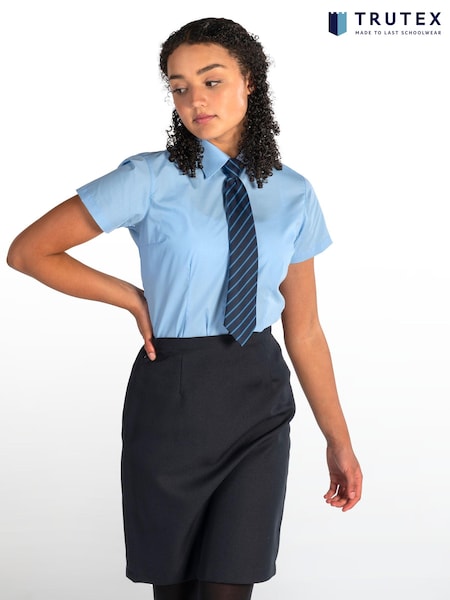 Trutex Blue Slim Fit Short Sleeve 2 Pack School Shirts (B88194) | 31 € - 34 €