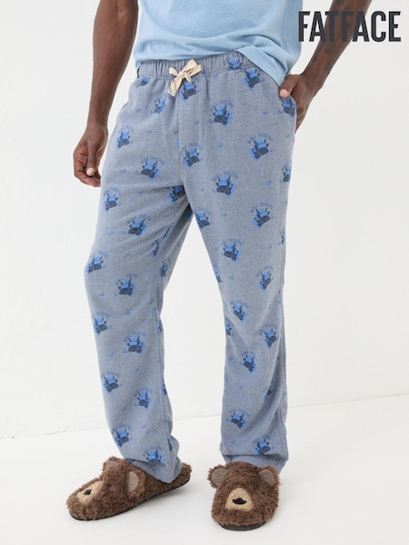 FatFace Light Blue Bull Dozing Pyjama Bottoms (B88298) | €33