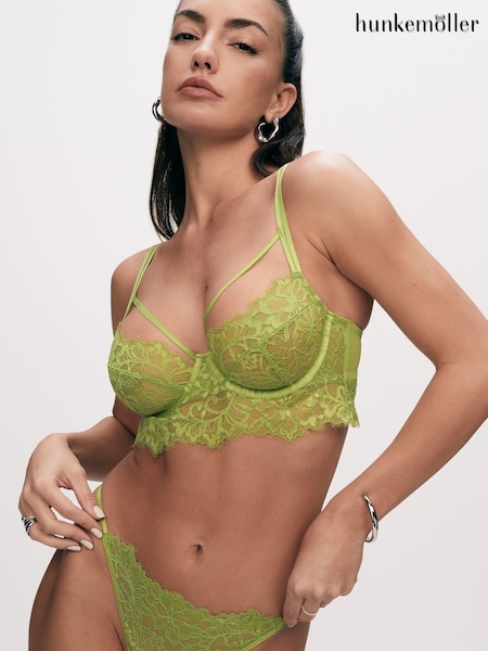 Hunkemoller Green Isabelle Non-Padded Underwired Longline Bra (B88319) | €19