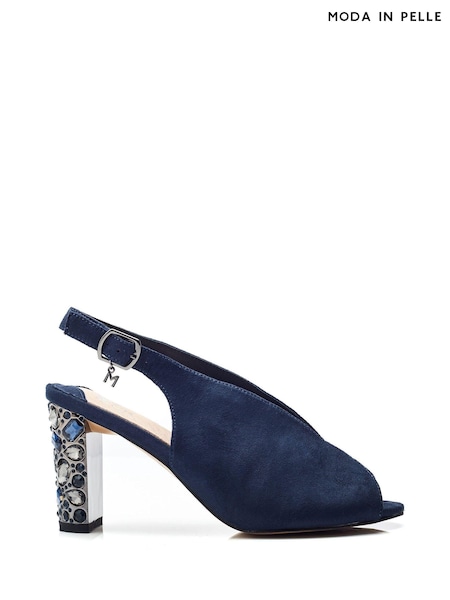 Moda In Pelle Melonia Peep Toe Jewelled Heel Sandals (B88387) | AED259