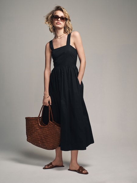 The Set Black/White 2 Pack 100% Cotton Poplin Sundress (B88549) | €44