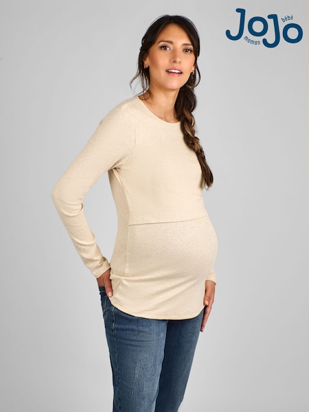 JoJo Maman Bébé Ribbed Jersey Maternity & Nursing Top (B88802) | ‏172 د.إ.‏