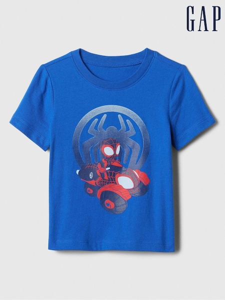 Gap Blue Marvel Spide- Man Graphic Cotton Short Sleeve T-Shirt (Newborn-5yrs) (B88805) | €8