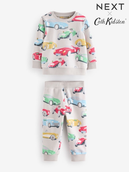 Cath Kidson Red/Ecru White Cars Single Cosy Fleece Pyjamas (B88832) | R$ 155 - R$ 185