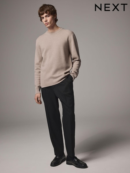 Oatmeal Regular Fit Cotton Rich Crew Jumper (B88860) | R$ 325