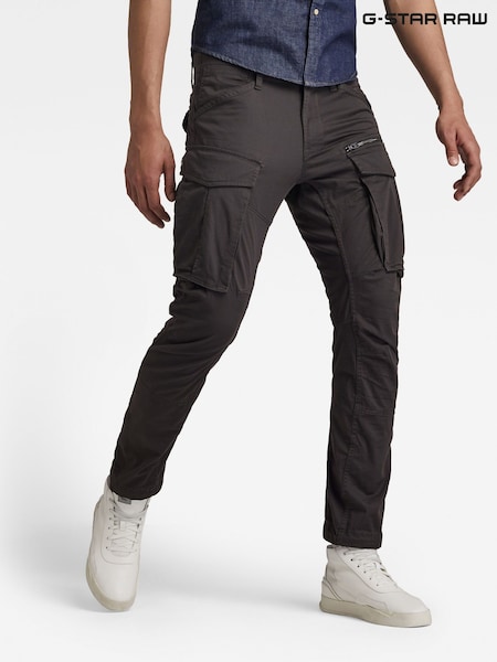 G Star Raven Black G Star Regular Rovic Zip 3D Tapered Cargos Trousers (B88867) | €121
