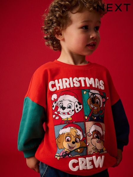 Roșu - PAW Patrol 100% Cotton Crew Neck Sweatshirt (3mths-8yrs) (B88870) | 104 LEI - 119 LEI