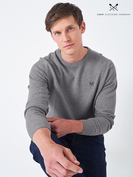 Crew Clothing Grey Crew Neck Jumper (B89048) | €79