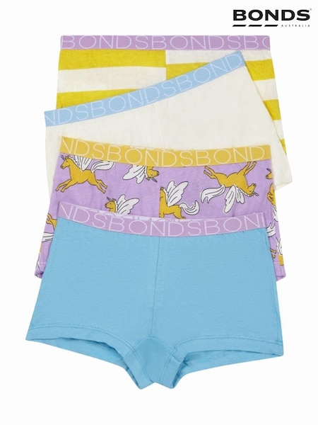 Bonds Purple Stripe Shortie 100% Cotton Briefs 4 Pack (B89203) | 10 €