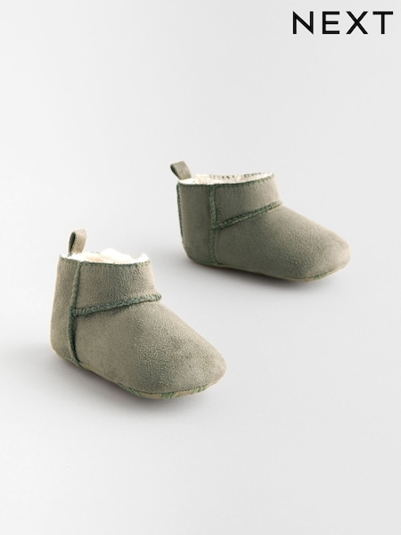 Green Warm Lined Baby Boots (0-2mths) (B89292) | kr84 - kr96